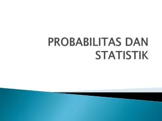probabilitas dan statistik