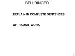 BELLRINGER - slide 1
