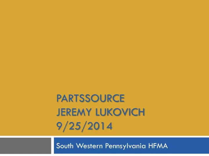 partssource jeremy lukovich 9 25 2014