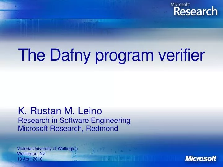 the dafny program verifier