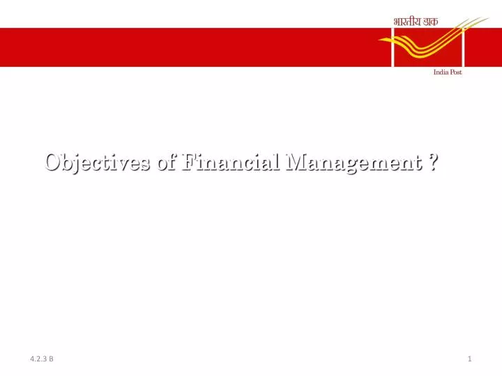 objectives of financial management