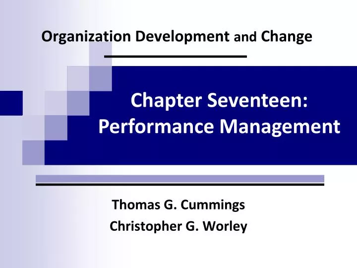 organization development and change