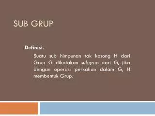 sub grup