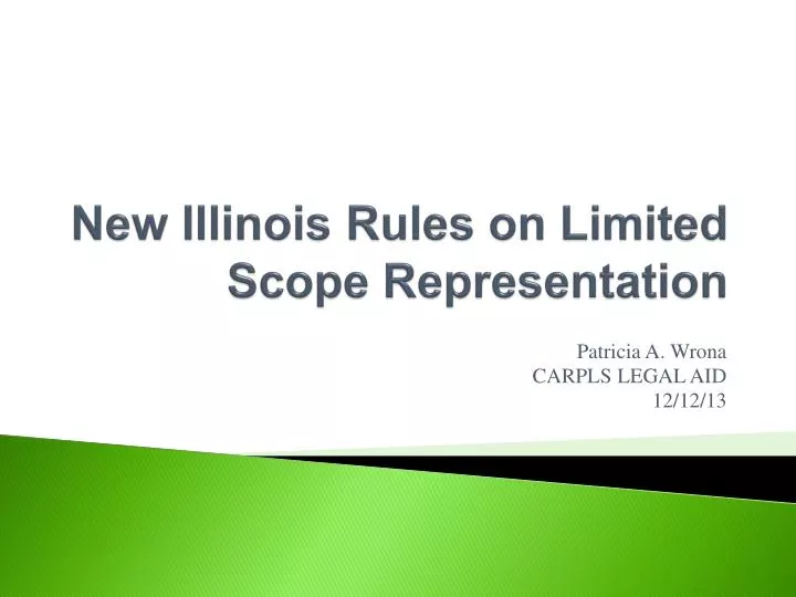new illinois rules on limited scope representation