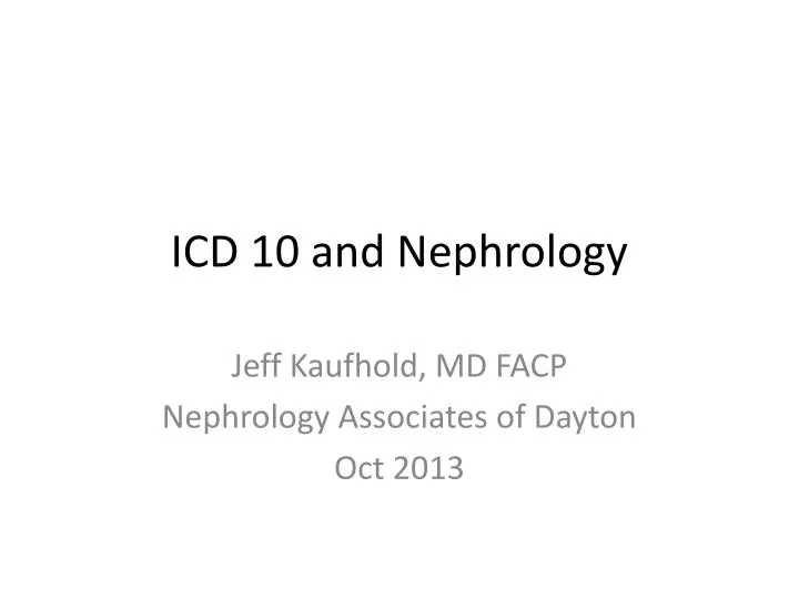 icd 10 and nephrology