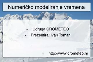 numeri ko modeliranje vremena