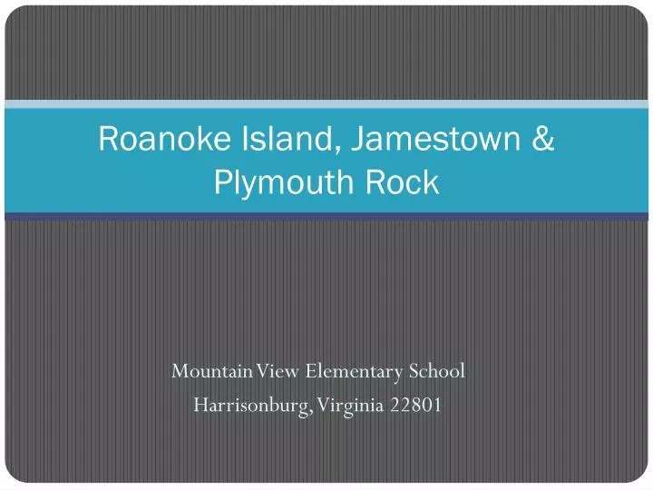 roanoke island jamestown plymouth rock