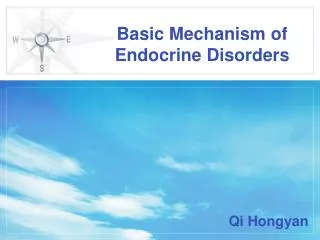 Basic Mechanism of Endocrine Disorders