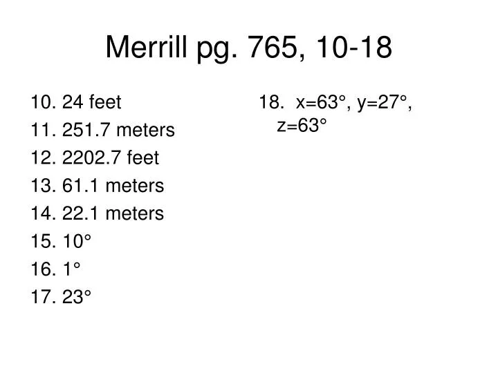 merrill pg 765 10 18