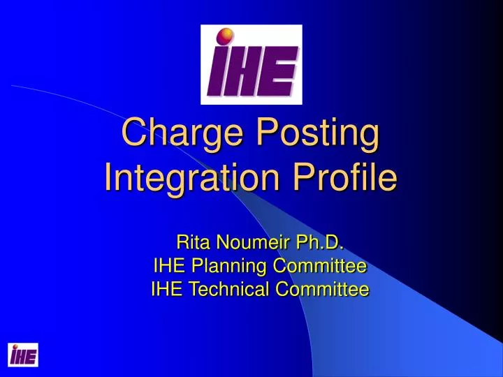 charge posting integration profile