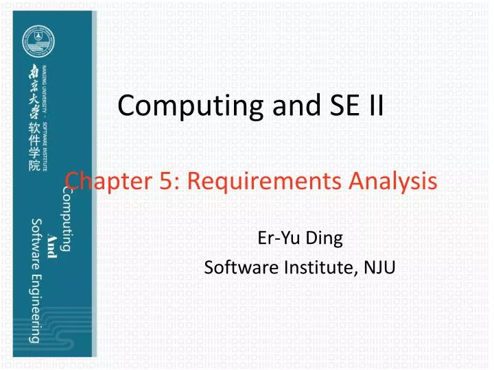 computing and se ii chapter 5 requirements analysis