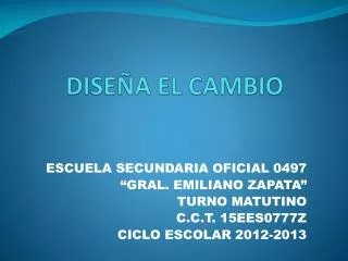 dise a e l cambio