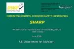 MOTORCYCLE HELMETS: CONSUMER SAFETY INFORMATION SHARP - slide 1