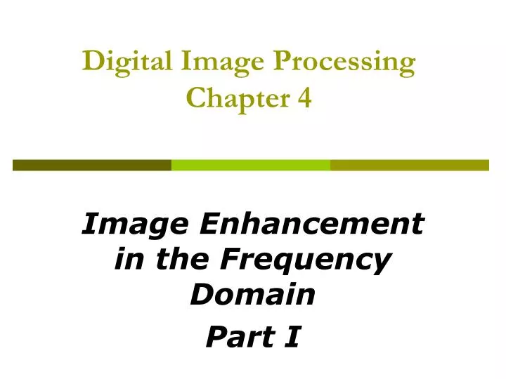 digital image processing chapter 4