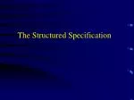 The Structured Specification - slide 1