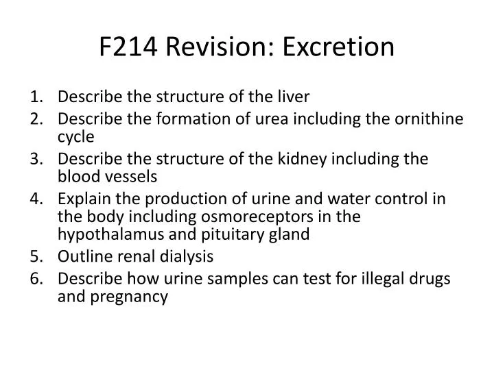 f214 revision excretion