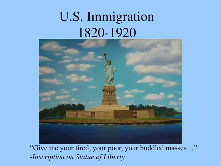 u s immigration 1820 1920