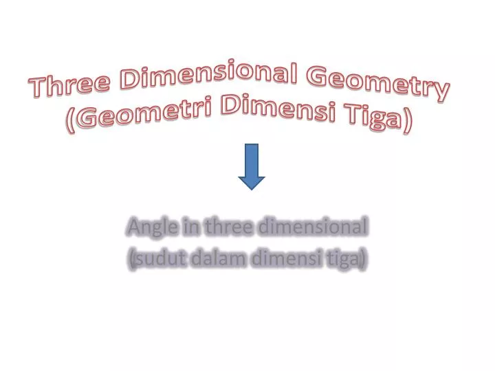 three dimensional geometry geometri dimensi tiga
