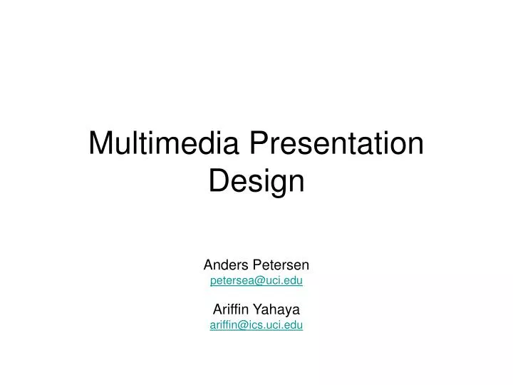 multimedia presentation design