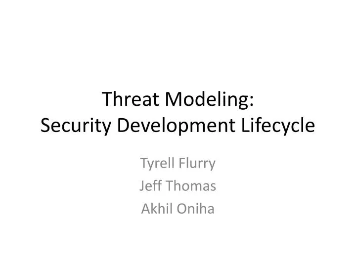 threat modeling security development lifecycle
