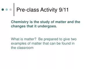 Pre-class Activity 9/11