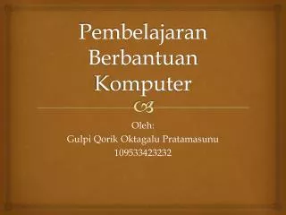 pembelajaran berbantuan komputer