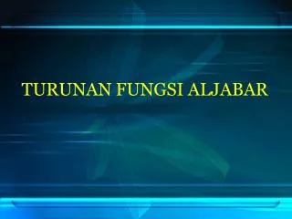 turunan fungsi aljabar