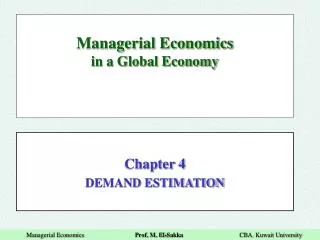 Managerial Economics in a Global Economy