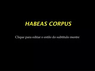 habeas corpus