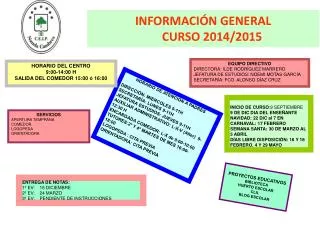 informaci n general curso 2014 2015