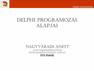 delphi programoz s alapjai