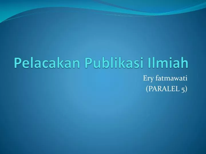 pelacakan publikasi ilmiah