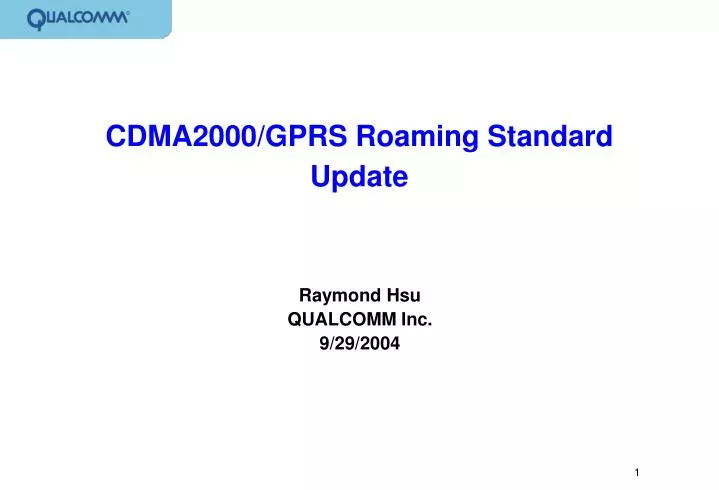 cdma2000 gprs roaming standard update