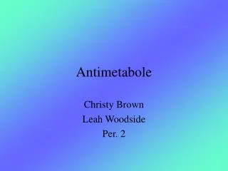 Antimetabole