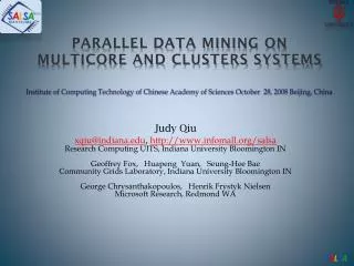 parallel data mining on multicore and clusters Systems