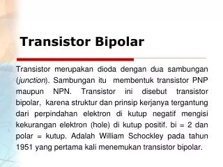 transistor bipolar