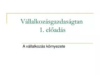 v llalkoz sgazdas gtan 1 el ad s