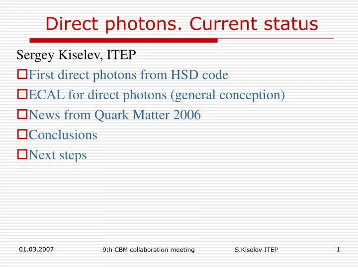 direct photons current status