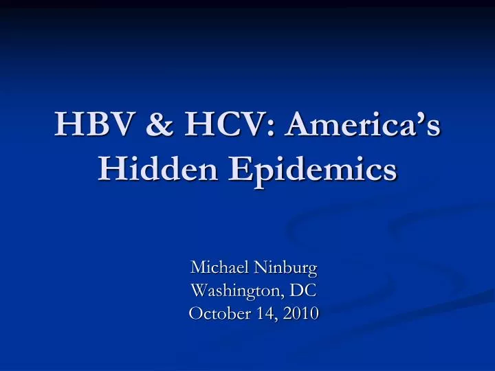 hbv hcv america s hidden epidemics