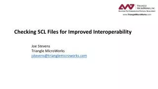 Checking SCL Files for Improved Interoperability