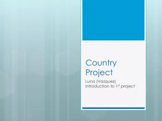 Country Project