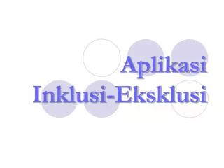 aplikasi inklusi eksklusi