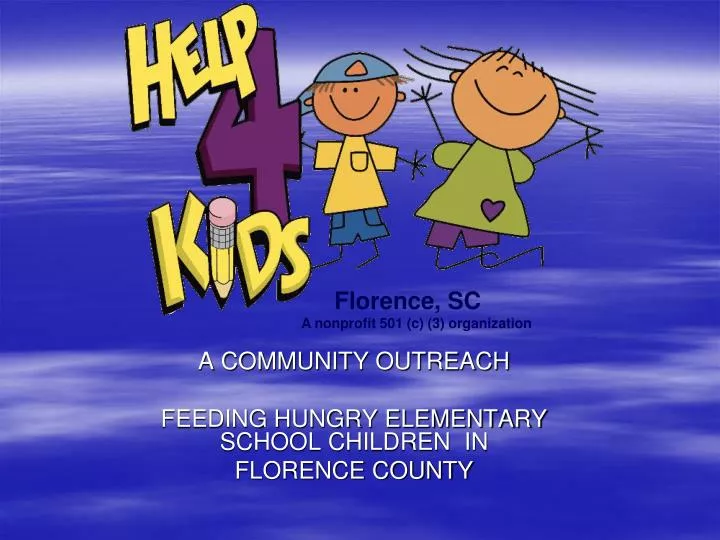 a community outreach feeding hungry elementary school children in florence county