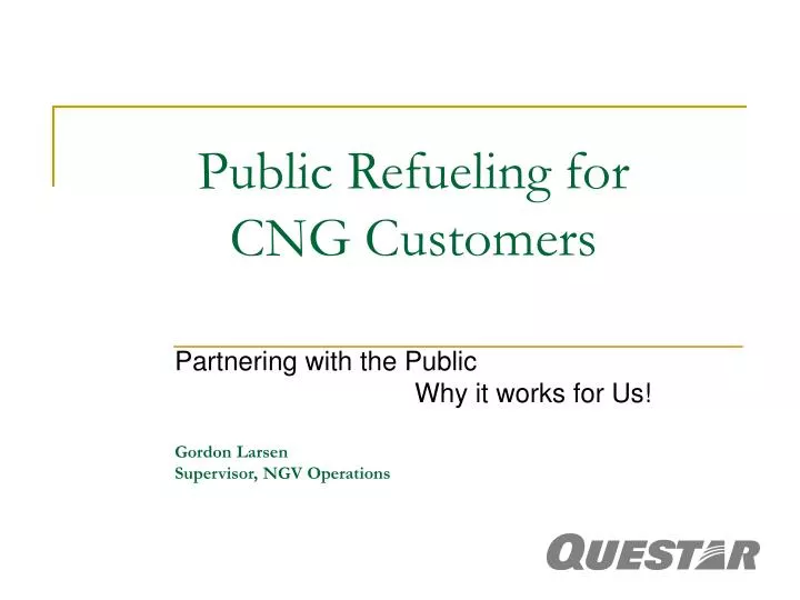 public refueling for cng customers