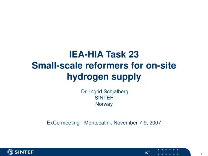 iea hia task 23 small scale reformers for on site hydrogen supply