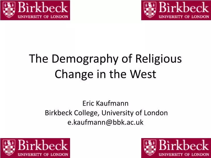 the demography of religious change in the west