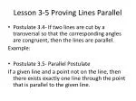 Lesson 3-5 Proving Lines Parallel - slide 1