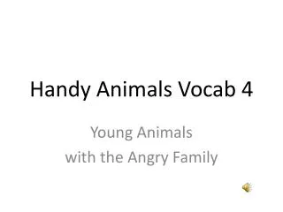 Handy Animals Vocab 4