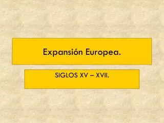 expansi n europea
