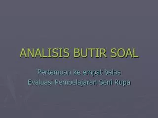 analisis butir soal